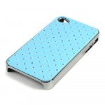 Wholesale iPhone 4 4S  Star Diamond Chrome Case (Sky Blue)